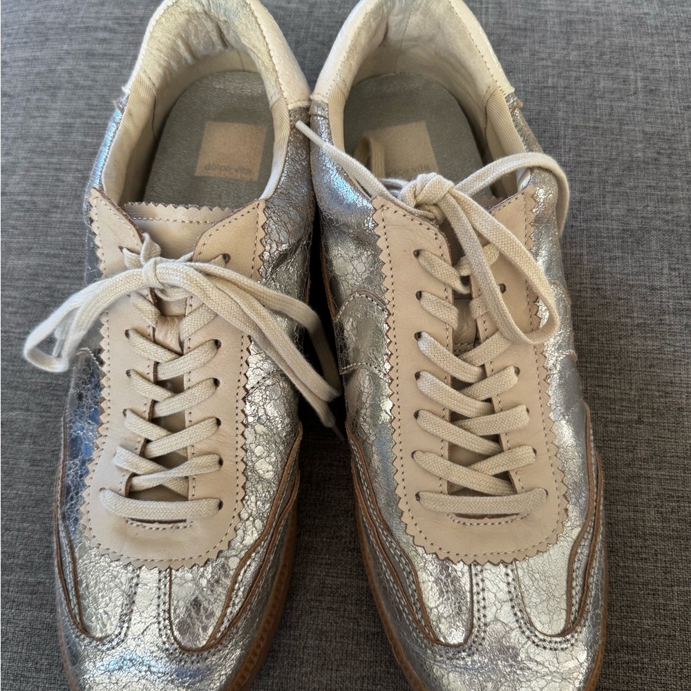 EUC w/box Dolce Vita Silver Women's Sneakers 10.5M